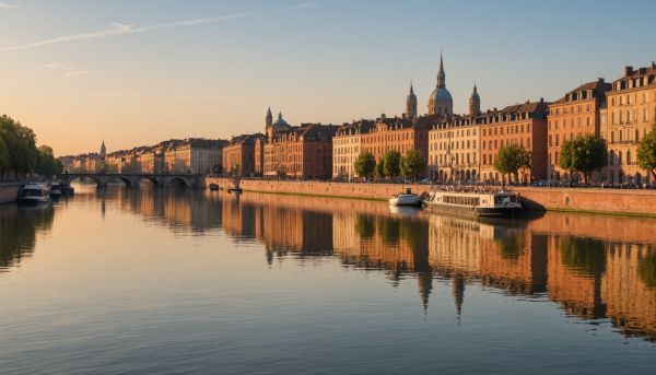 Toulouse, la ville rose vue depuis le fleuve