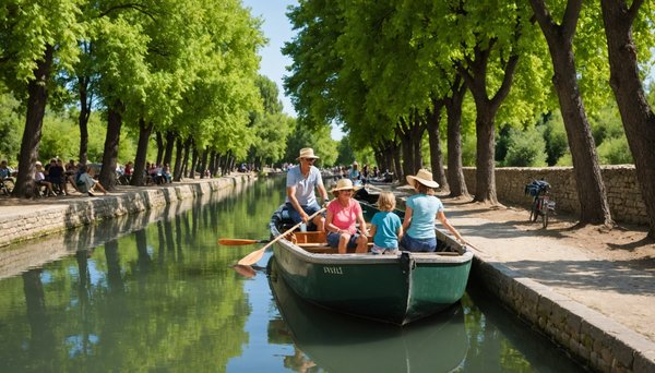 Activités familiales au canal du midi près du camping les violettes